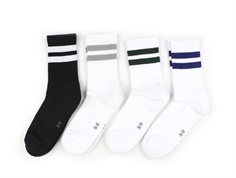 Name It black/bright white/blue print/pine grove/wild dove socks (4-pack)